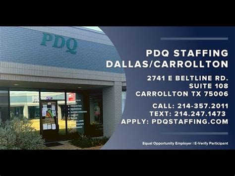  Our job opportunities are constantly changing. . Pdq staffing dallas